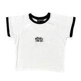 P+F BABY TEE - WHITE/ BLACK
