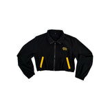 CROPPED NYLON JACKET - BLACK