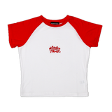 BABY TEE - RED/ WHITE