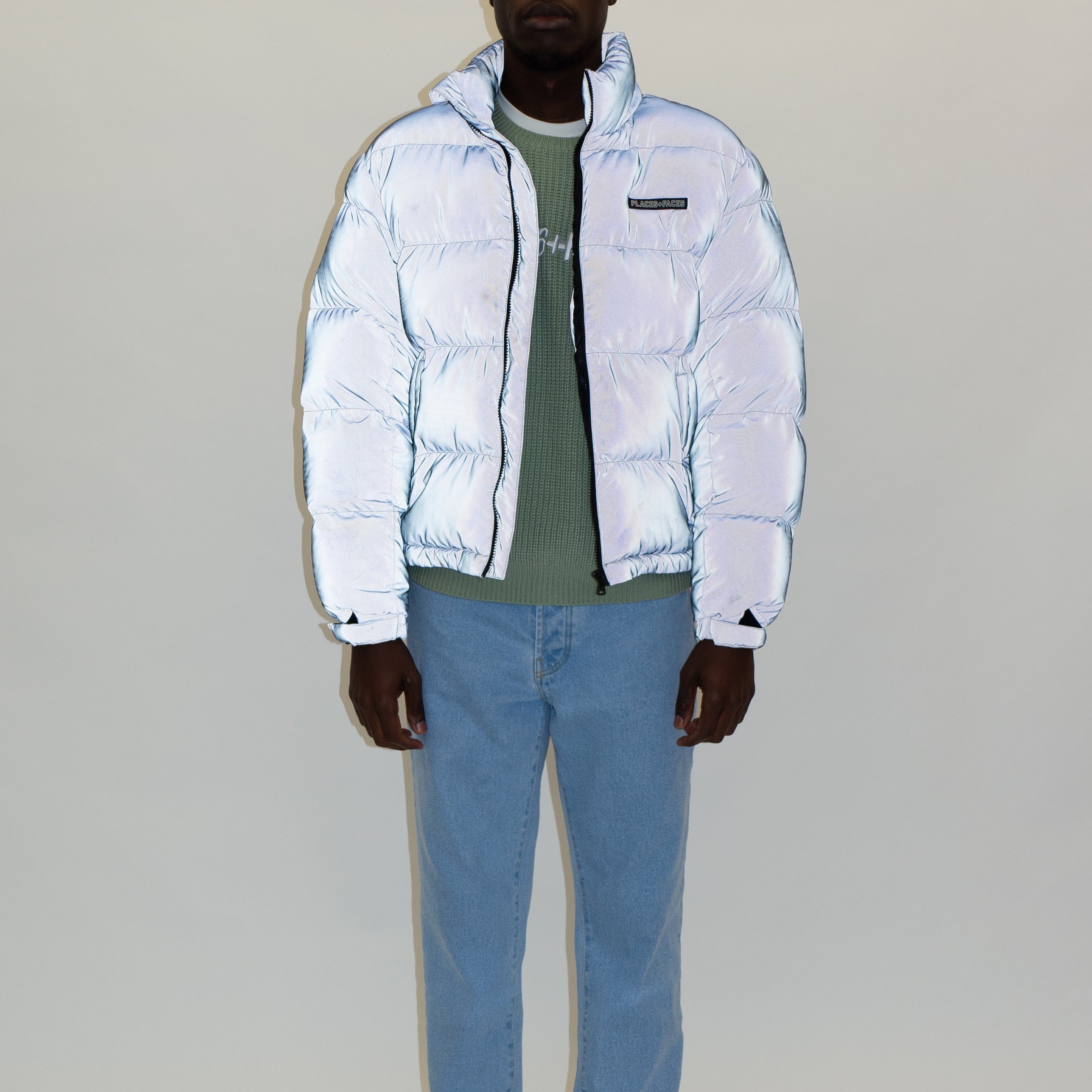 REFLECTIVE DOWN JACKET - SILVER 3M – PLACES+FACES