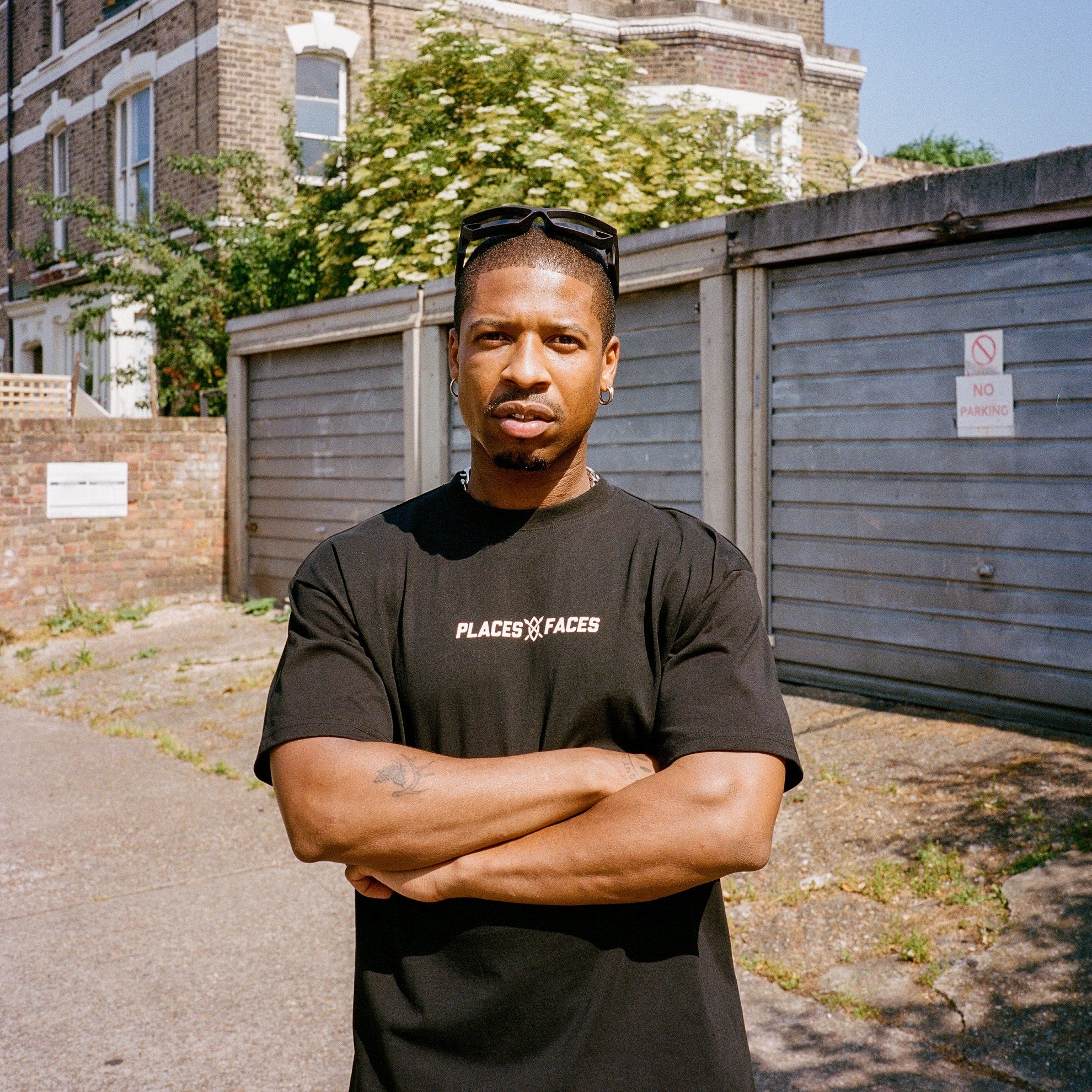DAILY PAPER x P+F TEE - BLACK