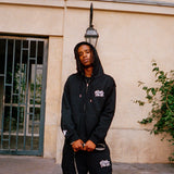 COZY ZIP HOODIE - BLACK