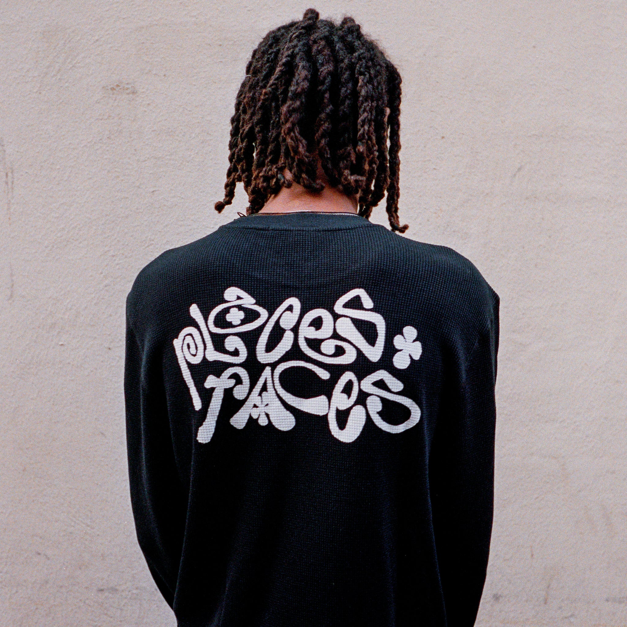 COZY WAFFLEKNIT - BLACK