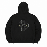 P+F & GUESS HOODIE - BLACK