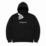 P+F & GUESS HOODIE - BLACK
