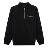 SIGNATURE 1/4 ZIP SWEATSHIRT - BLACK