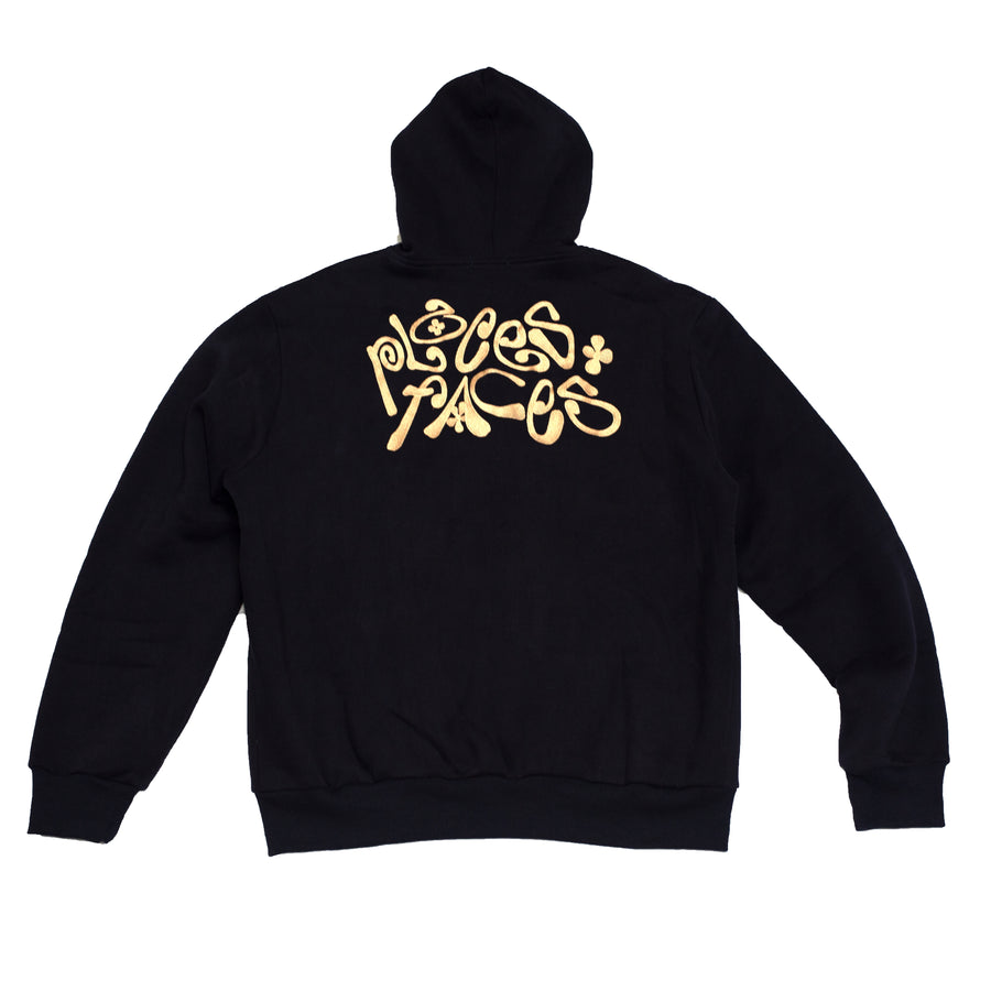 EMBLEM ZIP HOODIE - NAVY