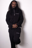 SIGNATURE 1/4 ZIP SWEATSHIRT - BLACK