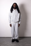 COZY HOODED SWEATSHIRT - HEATHER GREY