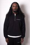 SIGNATURE 1/4 ZIP SWEATSHIRT - BLACK