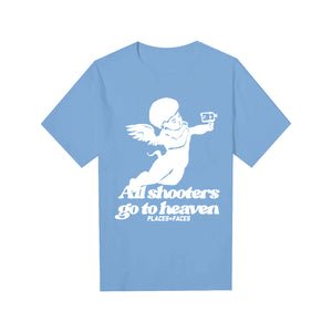 HEAVEN T-SHIRT - BLUE/WHITE