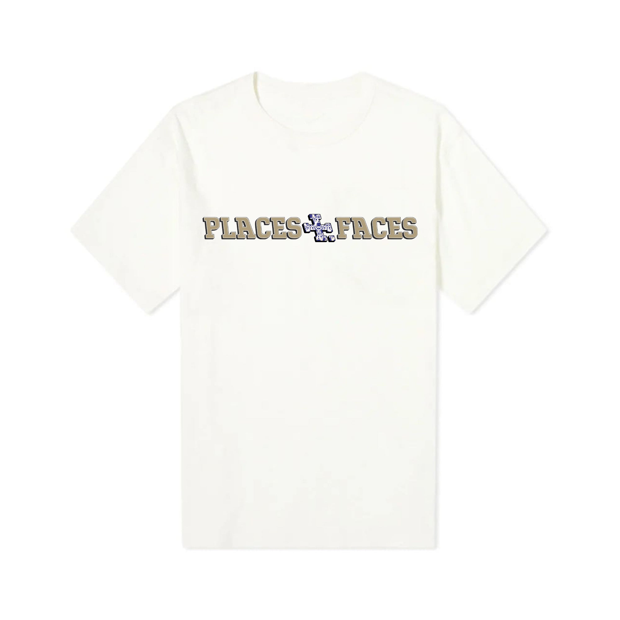 P+F x RIZLA TEE - WHITE/ BLUE