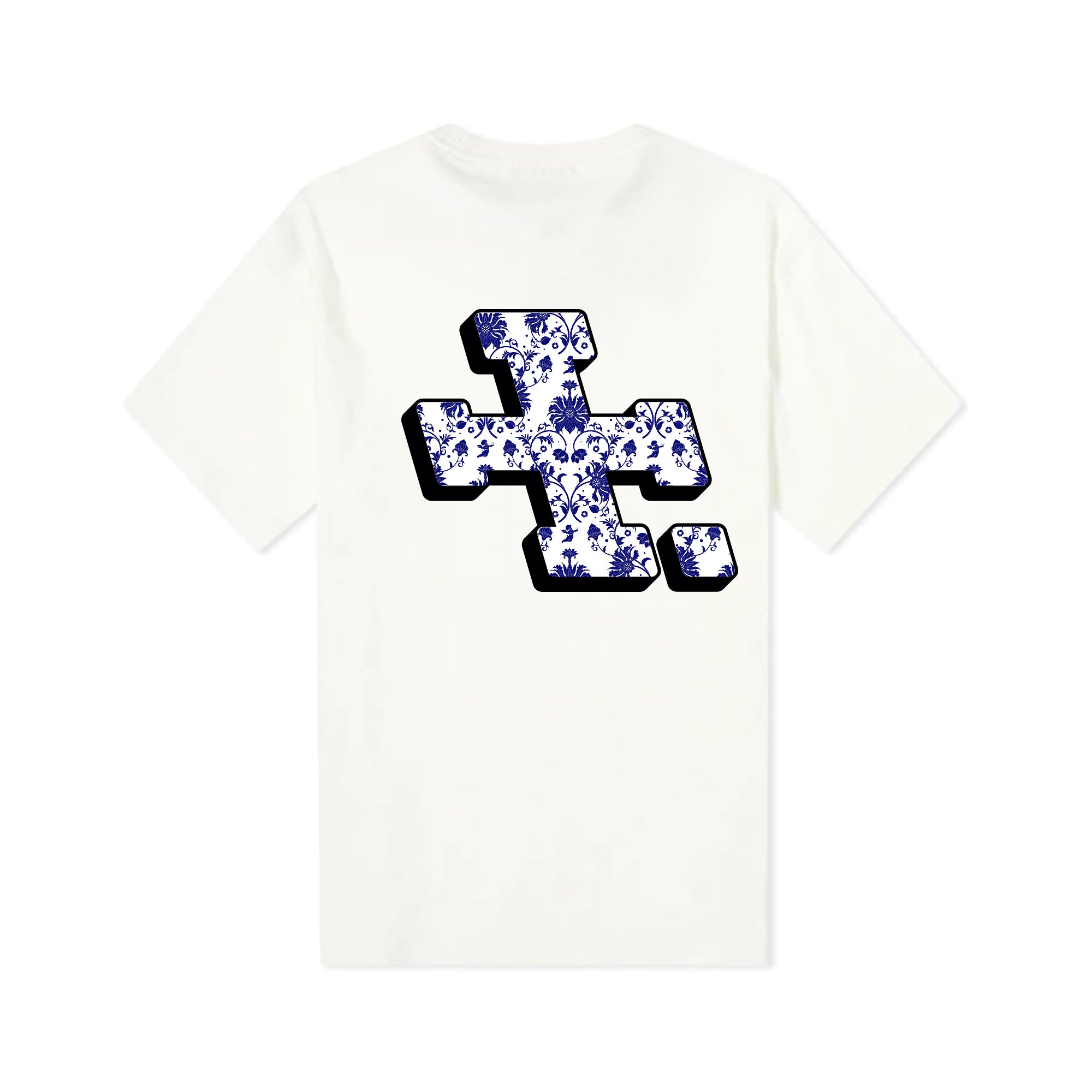 P+F x RIZLA TEE - WHITE/ BLUE
