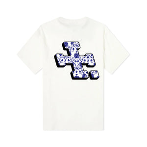 P+F x RIZLA TEE - WHITE/ BLUE