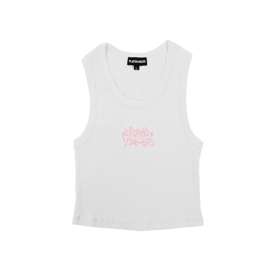 CURLY LOGO TANK - WHITE