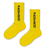 YELLOW P+F LOGO SOCKS