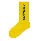 YELLOW P+F LOGO SOCKS