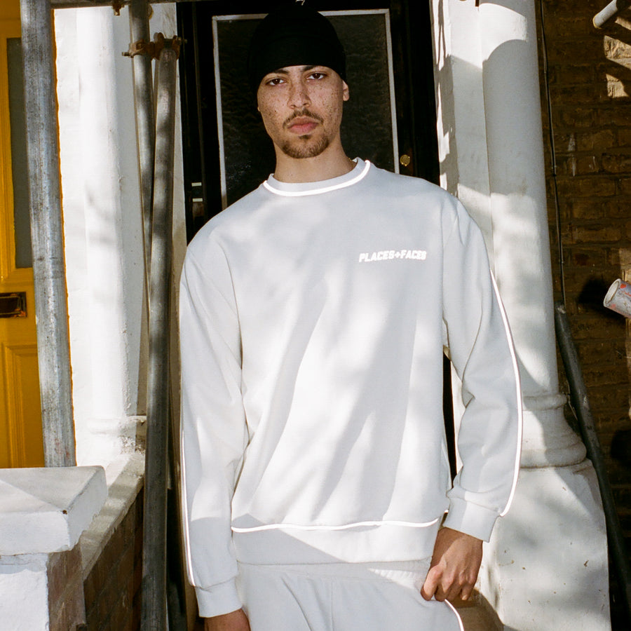 3M PIPING CREWNECK - WHITE