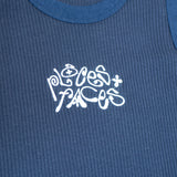 CURLY LOGO CROPPED TANK - NAVY