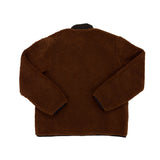 SHERPA FLEECE JACKET - BROWN