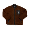 SHERPA FLEECE JACKET - BROWN