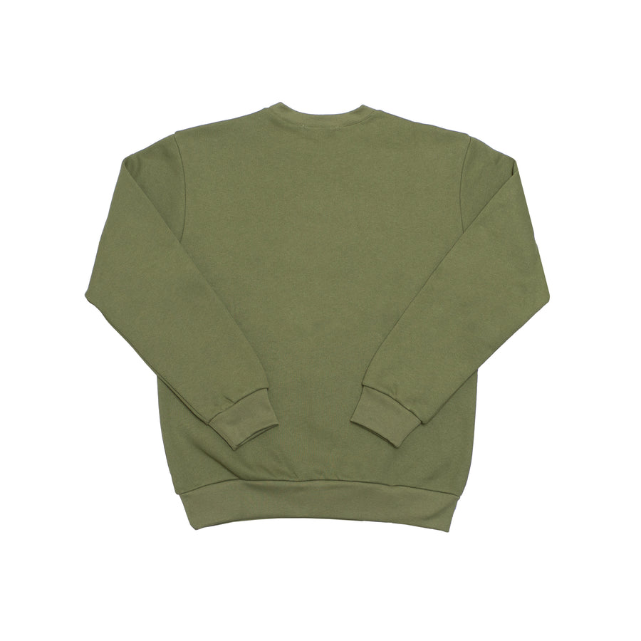 COZY CREWNECK - OLIVE GREEN