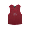 CURLY LOGO CROPPED TANK - RED