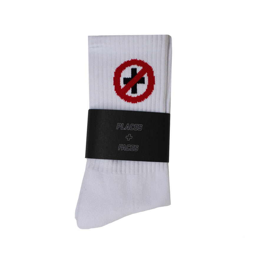 CAUTION SOCKS - WHITE